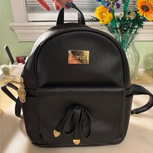 Black Mini Backpack Purse for Women